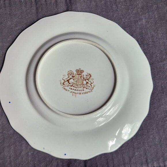 Antique Masons Ironstone Imari Well & Tree 8.75" Plate - Picture 9 of 12